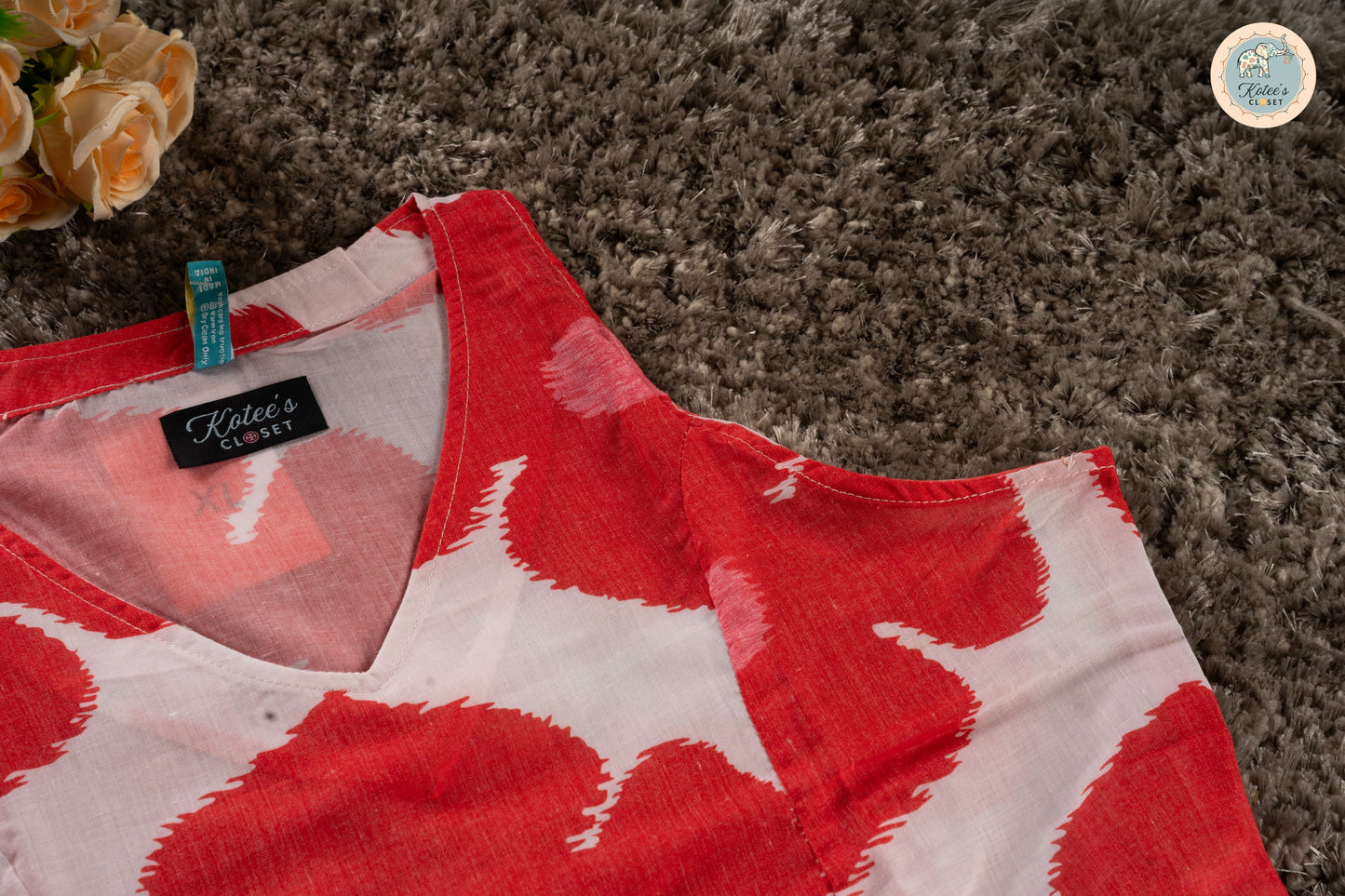 PureCotton Red Wave Co-ord Set