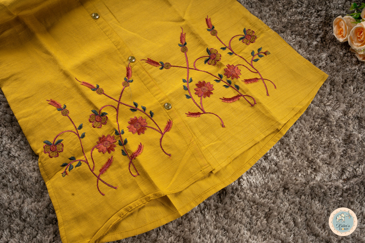 Mustard Elegance Cotton Co-Ord Set