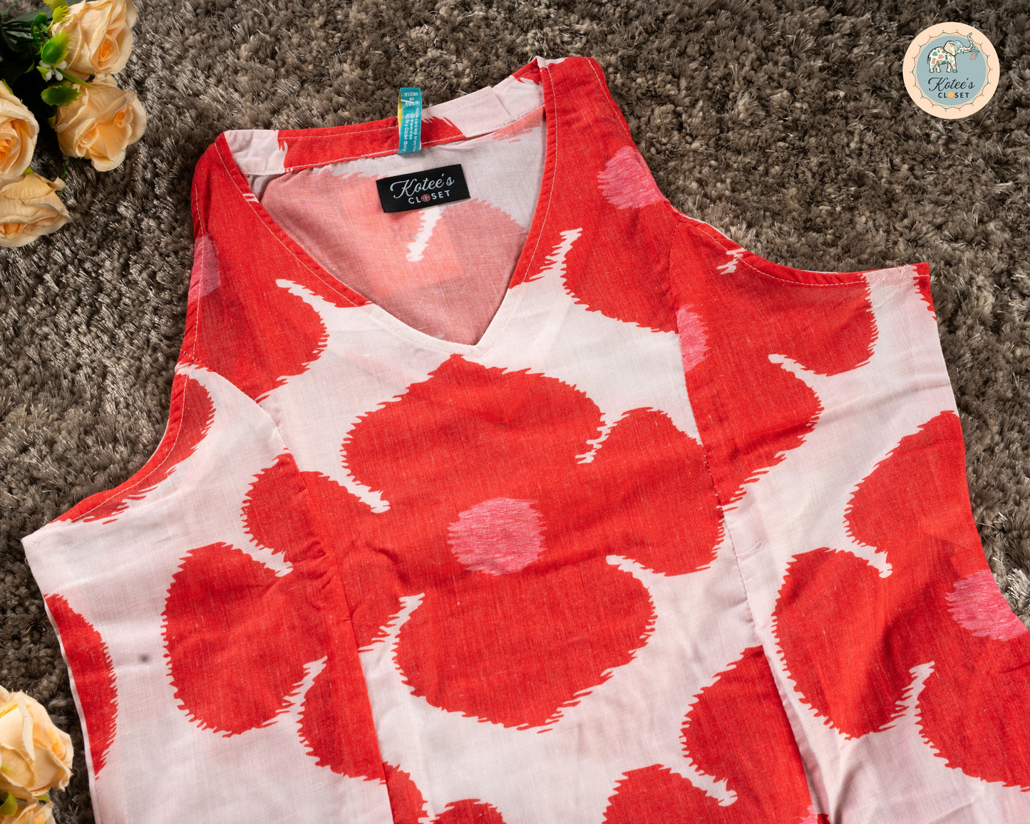 PureCotton Red Wave Co-ord Set