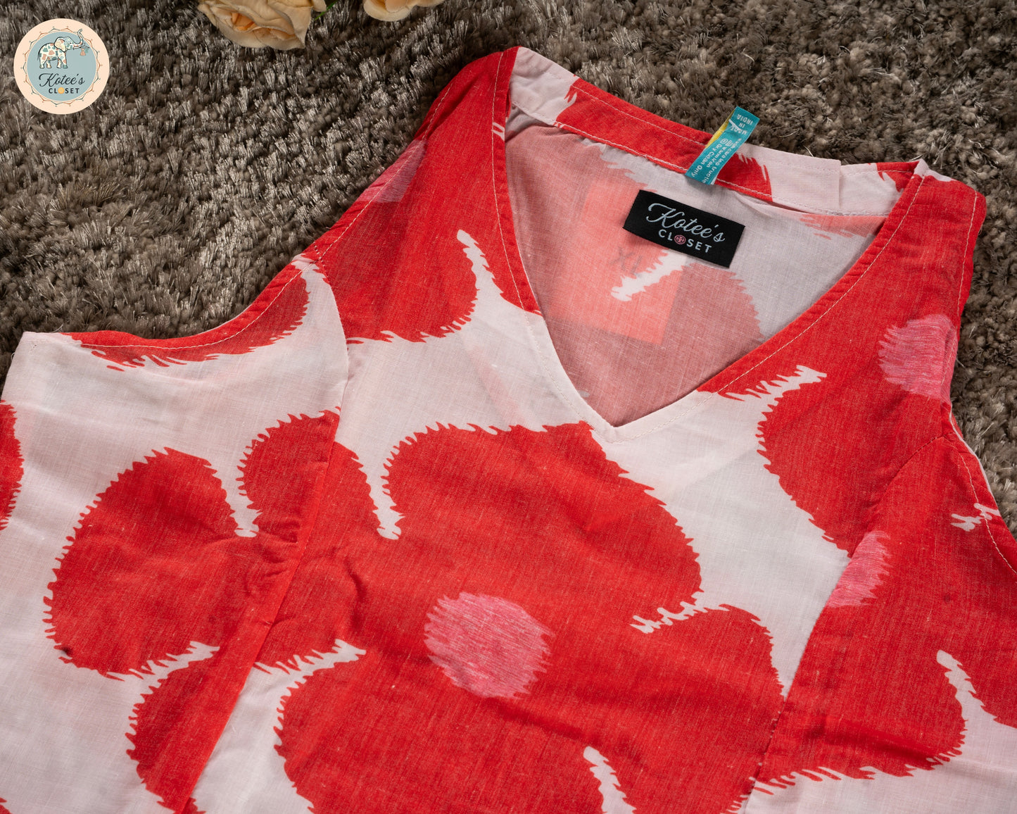 PureCotton Red Wave Co-ord Set