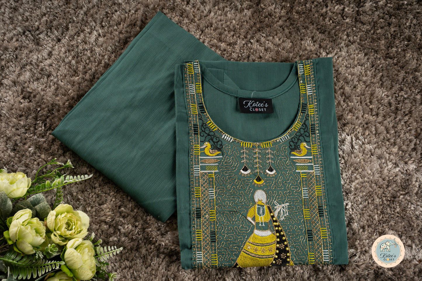 Green Heritage Art Embroidery Set