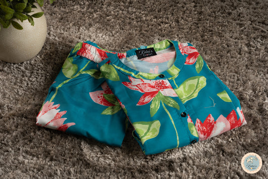 Blue Floral Breeze Coord Set