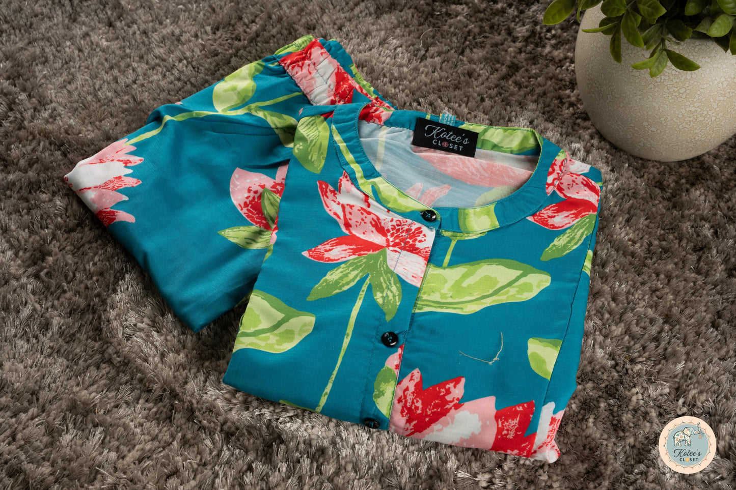 Blue Floral Breeze Coord Set