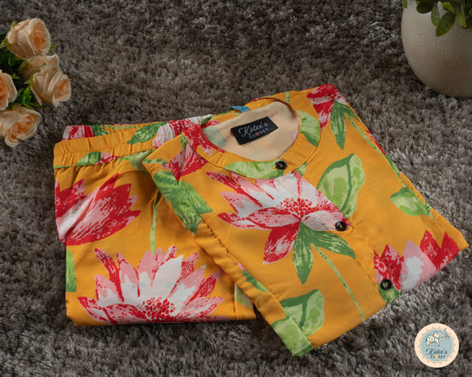 Yellow Floral Breeze Coord Set