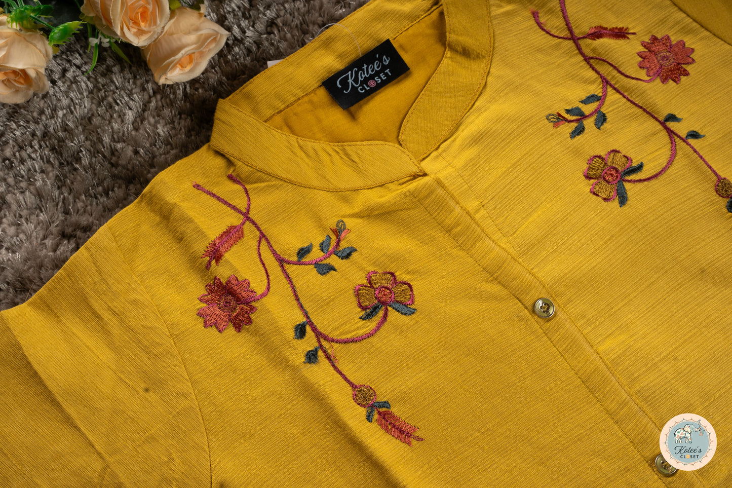 Mustard Elegance Cotton Co-Ord Set